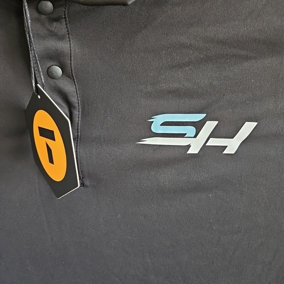 Truewerk Stewart Haas Crew Issued Polo Shirt Mens Size M Black Racing Ford NWT - Picture 2 of 8